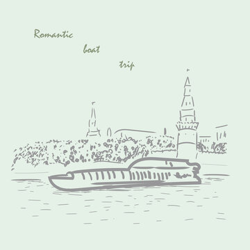 Romantic boat trip on river of town.
The river passes through historical area of town.