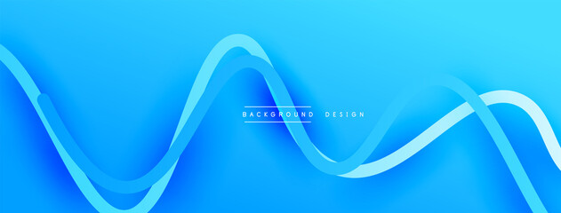 Abstract gradient background with wave line with shadow effect. Geometric composition. 3D shadow effects and fluid gradients