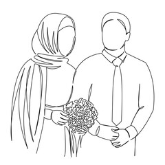 muslim couple get married