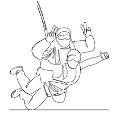 Naklejka premium parachutists