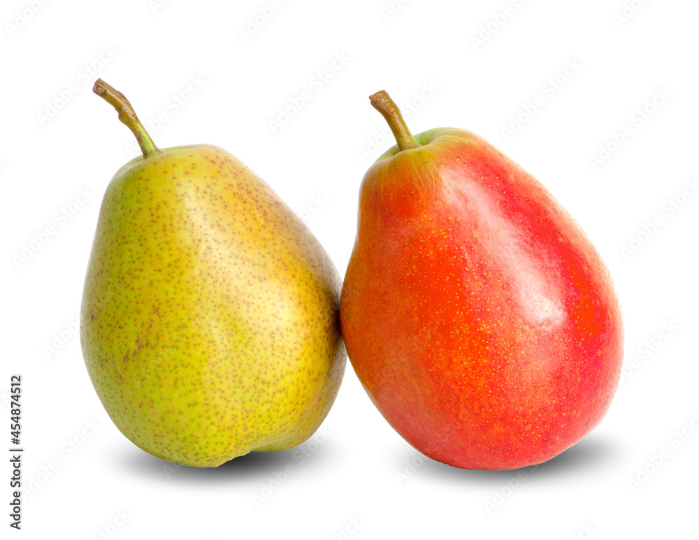 Wall mural pears isolated on white background