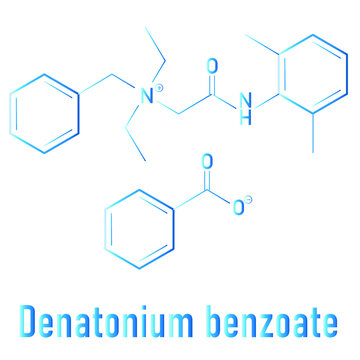 Denatonium benzoate bittering agent. Skeletal formula.
