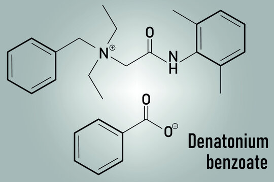 Denatonium benzoate bittering agent. Skeletal formula.
