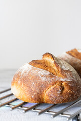Homemade wheat bread on the grill