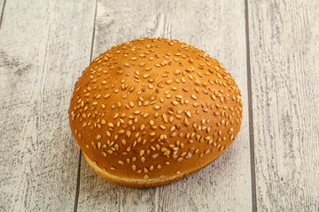 Burger bun with sesame seeds