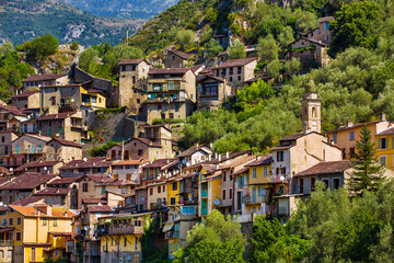 Fototapeta na wymiar From the Village of Saorge, Alpes-Maritimes, Provence, France