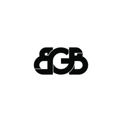 bgb initial letter monogram logo design