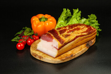 Delicous smoked pork for snack