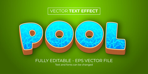 Editable Text Effect Pool Style