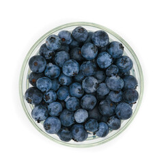 bowl full of fresh homemade blueberries seen from the top, part of a series