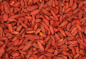 dried goji berrys (Lycium barbarum) in a bowl as a delicious Asian ingredient