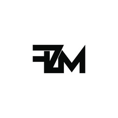 fzm initial letter monogram logo design