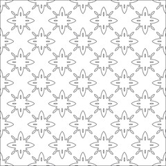 Vector pattern with symmetrical elements . Repeating geometric tiles from striped elements. 