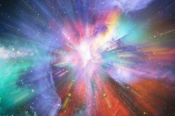 nebula in deep space many light years far from planet Earth. Elements of this image furnished by...