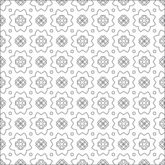 Vector pattern with symmetrical elements . Repeating geometric tiles from striped elements. 