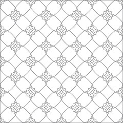 Vector pattern with symmetrical elements . Repeating geometric tiles from striped elements. 