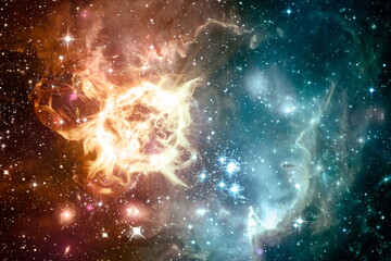 planets, stars and galaxies in outer space showing the beauty of space exploration. Elements...