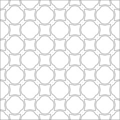 Vector pattern with symmetrical elements . Repeating geometric tiles from striped elements. 