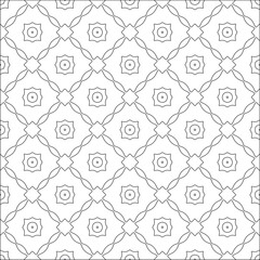 Vector pattern with symmetrical elements . Repeating geometric tiles from striped elements. 