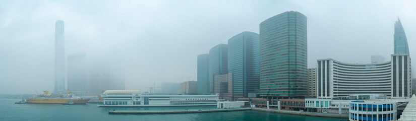 Hong Kong West Kowloon in Fog