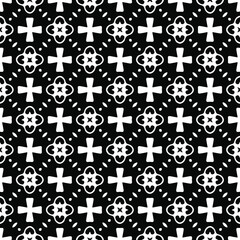 floral seamless pattern background.Geometric ornament for wallpapers and backgrounds. Black and white pattern.