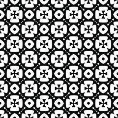 floral seamless pattern background.Geometric ornament for wallpapers and backgrounds. Black and white pattern.