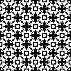 floral seamless pattern background.Geometric ornament for wallpapers and backgrounds. Black and white pattern.