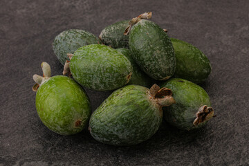 Tropical green sweet fruit Feijoa