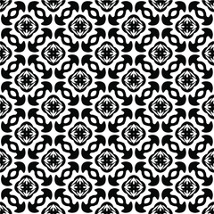 floral seamless pattern background.Geometric ornament for wallpapers and backgrounds. Black and white pattern.
