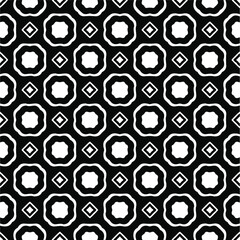  floral seamless pattern background.Geometric ornament for wallpapers and backgrounds. Black and white pattern.