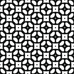  floral seamless pattern background.Geometric ornament for wallpapers and backgrounds. Black and white pattern.