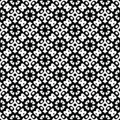  floral seamless pattern background.Geometric ornament for wallpapers and backgrounds. Black and white pattern.
