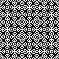  floral seamless pattern background.Geometric ornament for wallpapers and backgrounds. Black and white pattern.