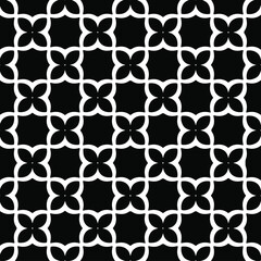  floral seamless pattern background.Geometric ornament for wallpapers and backgrounds. Black and white pattern.