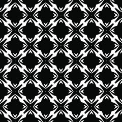  floral seamless pattern background.Geometric ornament for wallpapers and backgrounds. Black and white pattern.