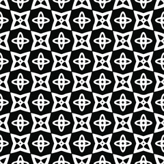floral seamless pattern background.Geometric ornament for wallpapers and backgrounds. Black and white pattern.