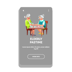 People Elderly Pastime In Nursing Home Vector. Old Women Playing Gamble Card Game At Table, Elderly Pastime And Recreation. Characters Pensioner Ladies Funny Leisure Time Web Flat Cartoon Illustration