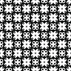 floral seamless pattern background.Geometric ornament for wallpapers and backgrounds. Black and white pattern.