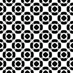 floral seamless pattern background.Geometric ornament for wallpapers and backgrounds. Black and white pattern.