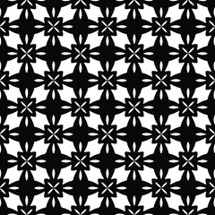 floral seamless pattern background.Geometric ornament for wallpapers and backgrounds. Black and white pattern.