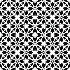 floral seamless pattern background.Geometric ornament for wallpapers and backgrounds. Black and white pattern.