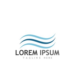 Water wave icon vector