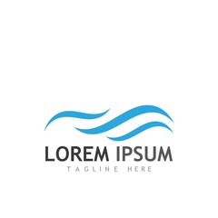 Water wave icon vector