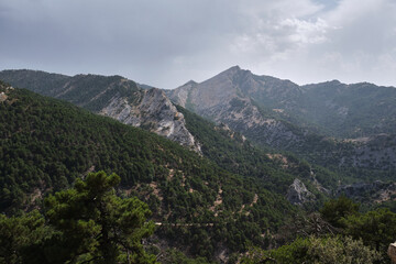 mountainous landscape in the Sierra de Cazorla, Segura and Las Villas. Jaen, Andalucia, Spain