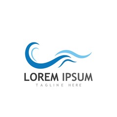 Water wave icon vector