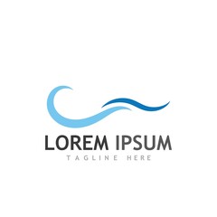 Obraz premium Water wave icon vector