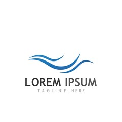 Water wave icon vector