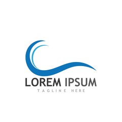 Water wave icon vector