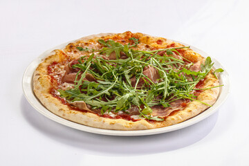 Italian Pizza with sausages and cheese