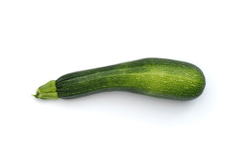 Zucchini green isolated on white background